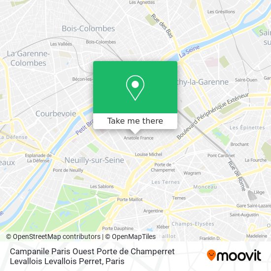 Campanile Paris Ouest Porte de Champerret Levallois Levallois Perret map