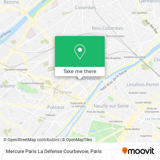 Mapa Mercure Paris La Défense Courbevoie