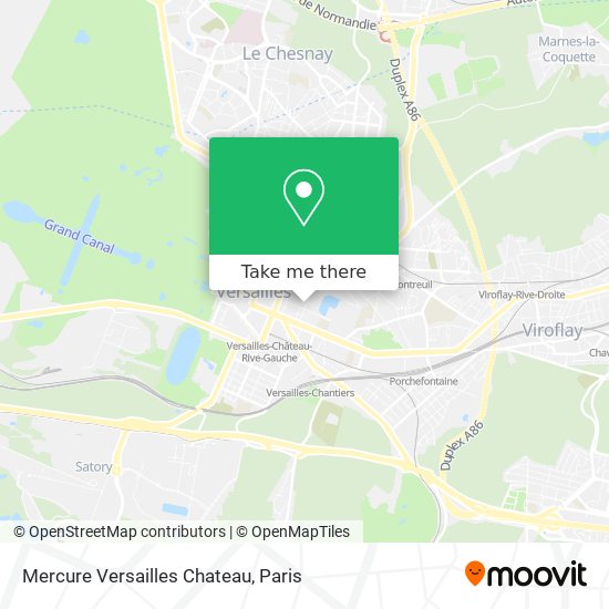 Mapa Mercure Versailles Chateau