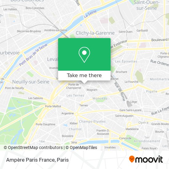 Ampère Paris France map