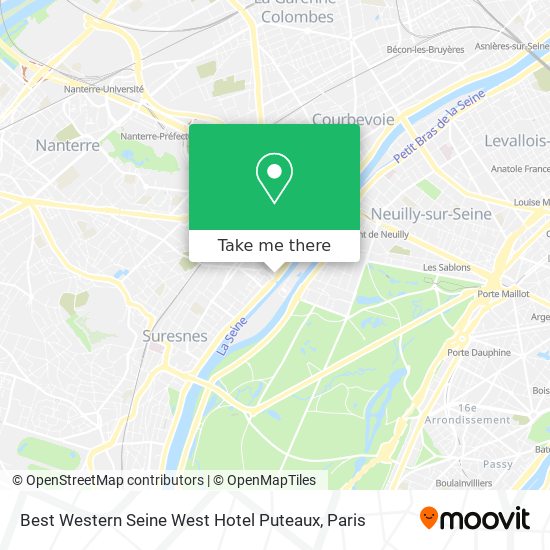 Best Western Seine West Hotel Puteaux map