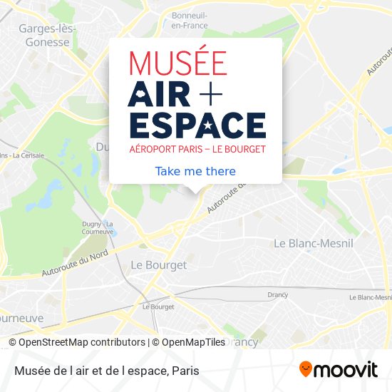 Mapa Musée de l air et de l espace