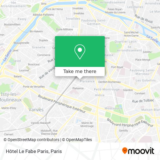 Hôtel Le Fabe Paris map