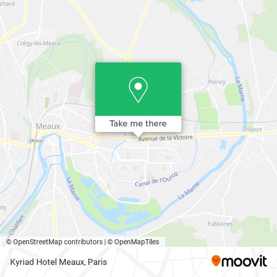 Kyriad Hotel Meaux map