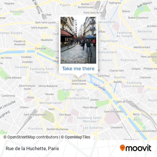 Rue de la Huchette map