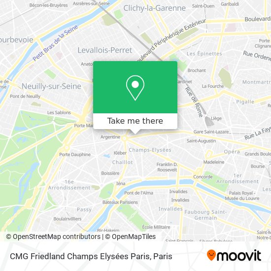 Mapa CMG Friedland Champs Elysées Paris