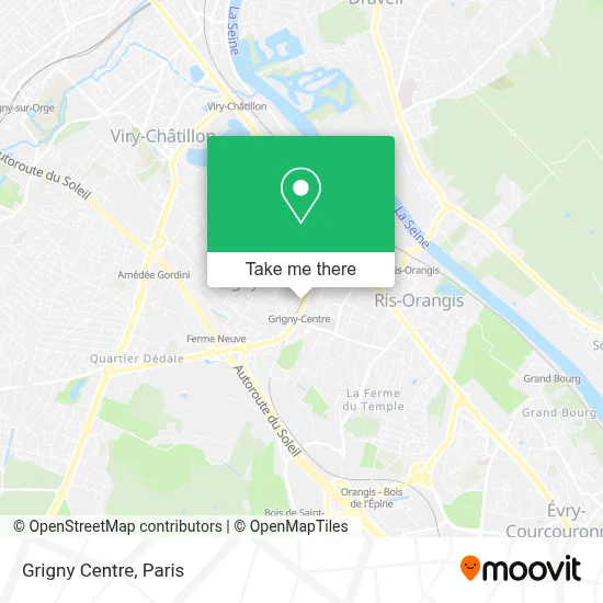 Grigny Centre map