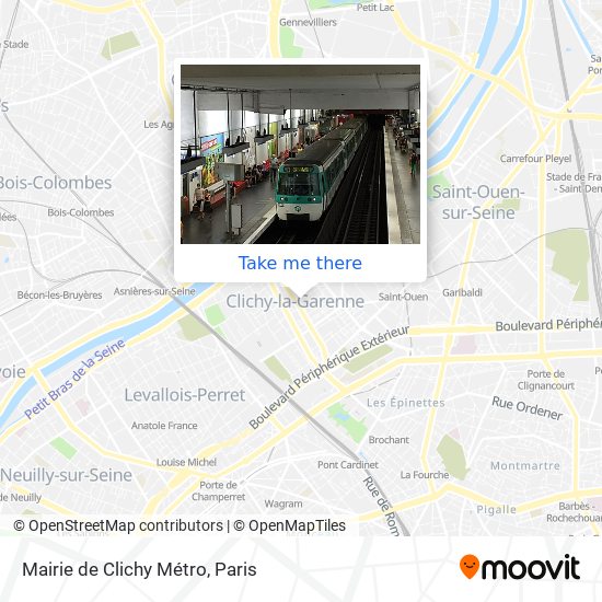 Mairie de Clichy Métro map