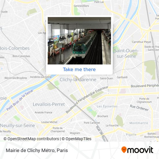 Mapa Mairie de Clichy Métro