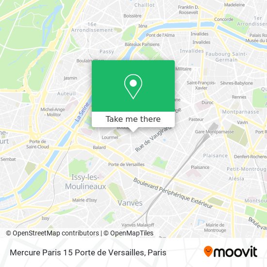 Mercure Paris 15 Porte de Versailles map