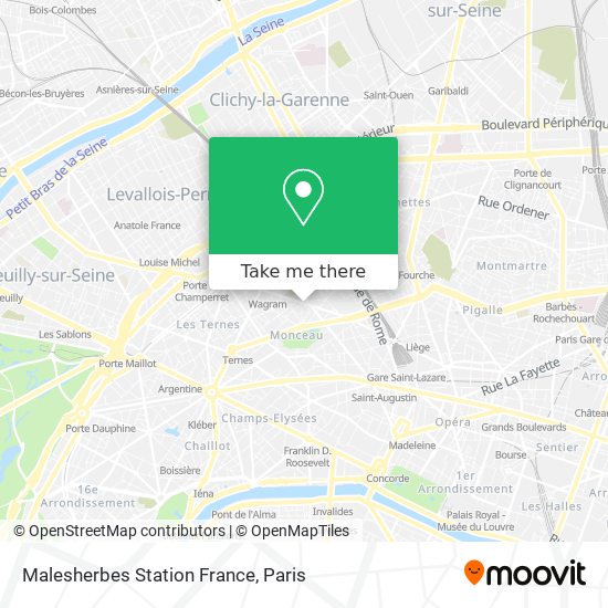 Mapa Malesherbes Station France