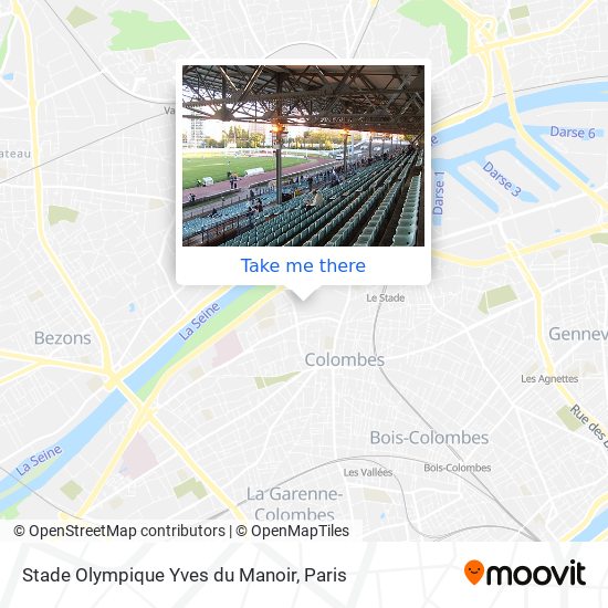 Mapa Stade Olympique Yves du Manoir