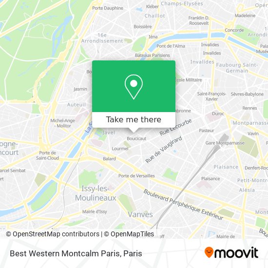 Best Western Montcalm Paris map