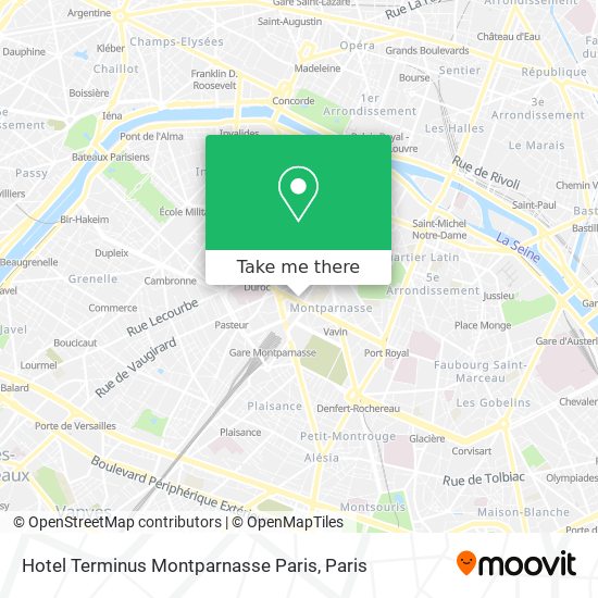 Hotel Terminus Montparnasse Paris map