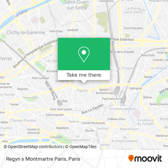 Regyn s Montmartre Paris map