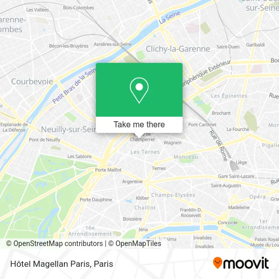 Hôtel Magellan Paris map