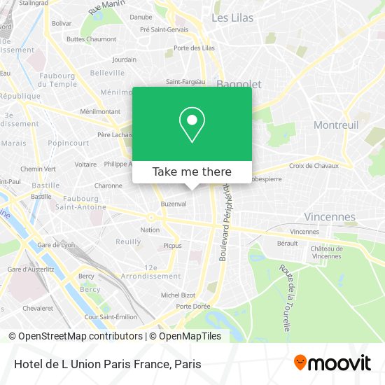 Mapa Hotel de L Union Paris France