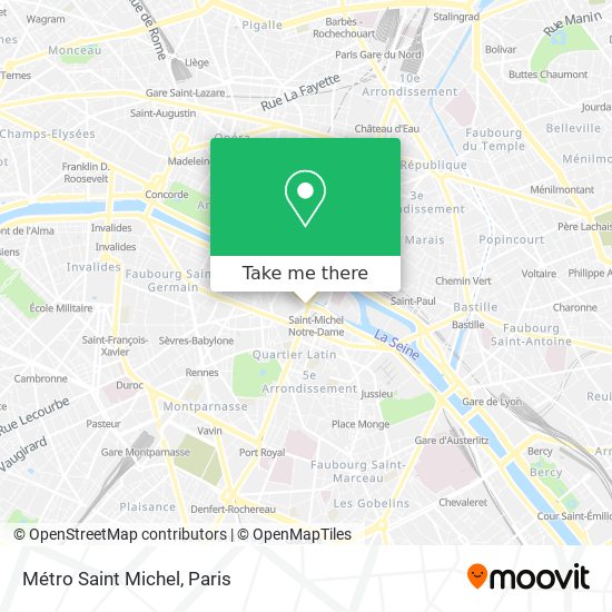 Mapa Métro Saint Michel