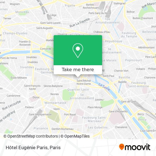 Mapa Hôtel Eugénie Paris