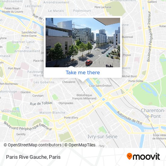 Paris Rive Gauche map