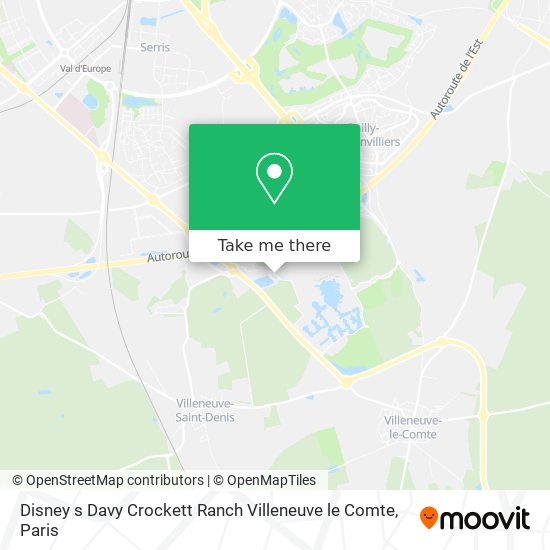 Mapa Disney s Davy Crockett Ranch Villeneuve le Comte