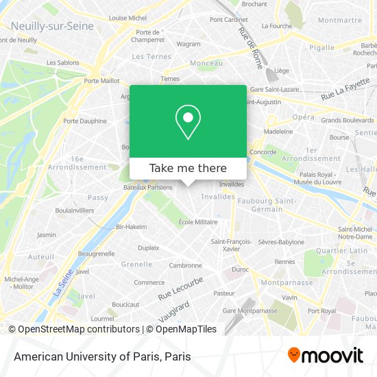 American University of Paris map