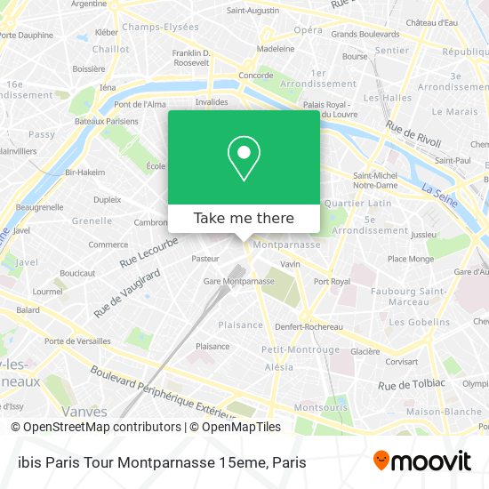 ibis Paris Tour Montparnasse 15eme map