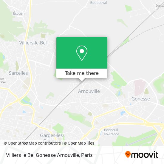 Villiers le Bel Gonesse Arnouville map