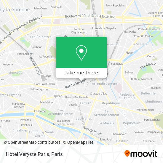 Mapa Hôtel Veryste Paris