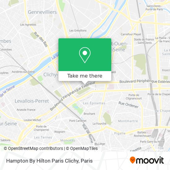 Hampton By Hilton Paris Clichy map