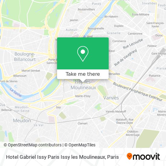 Mapa Hotel Gabriel Issy Paris Issy les Moulineaux