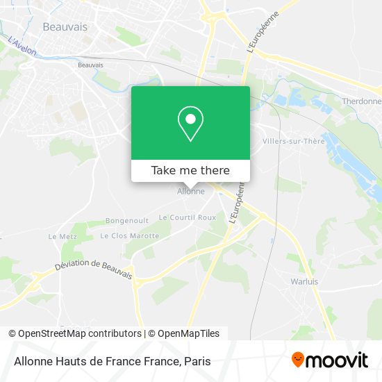 Allonne Hauts de France France map