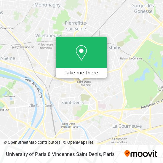 University of Paris 8 Vincennes Saint Denis map