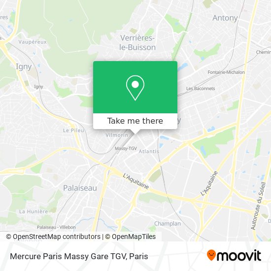 Mercure Paris Massy Gare TGV map