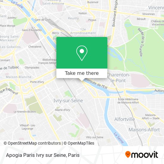 Apogia Paris Ivry sur Seine map