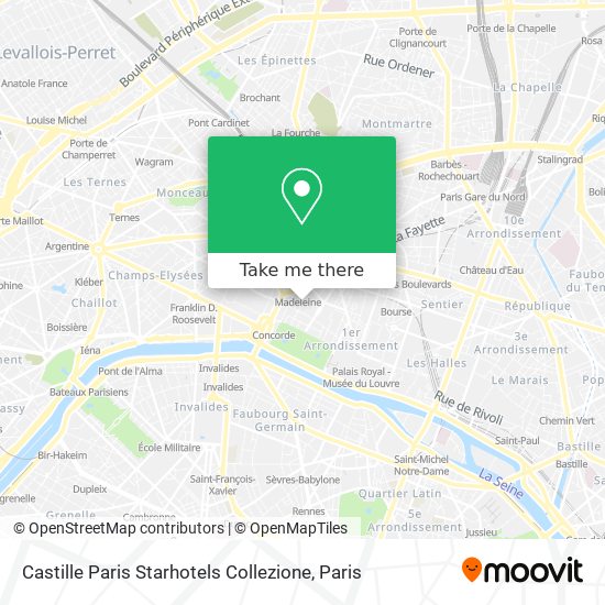 Mapa Castille Paris Starhotels Collezione