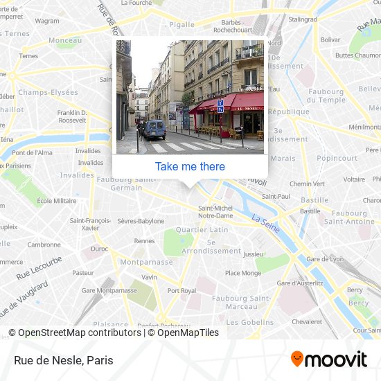 Rue de Nesle map