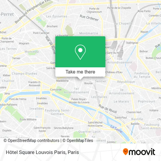 Hôtel Square Louvois Paris map