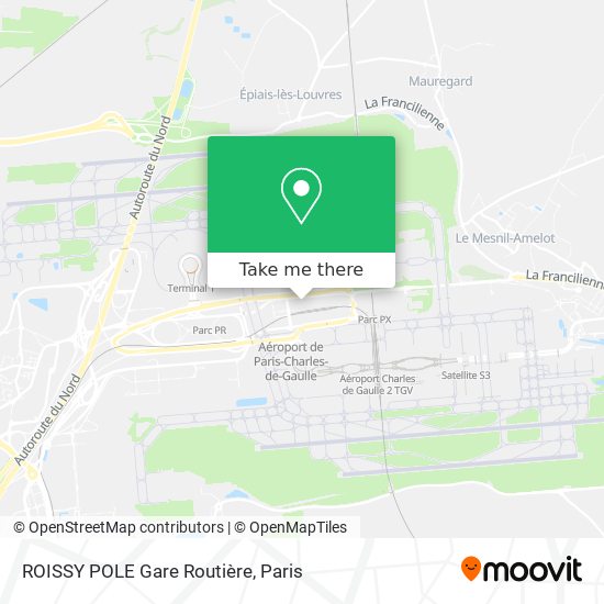 ROISSY POLE Gare Routière map