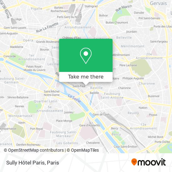 Sully Hôtel Paris map