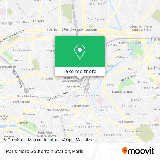 Paris Nord Souterrain Station map