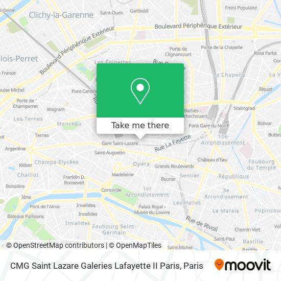 Mapa CMG Saint Lazare Galeries Lafayette II Paris