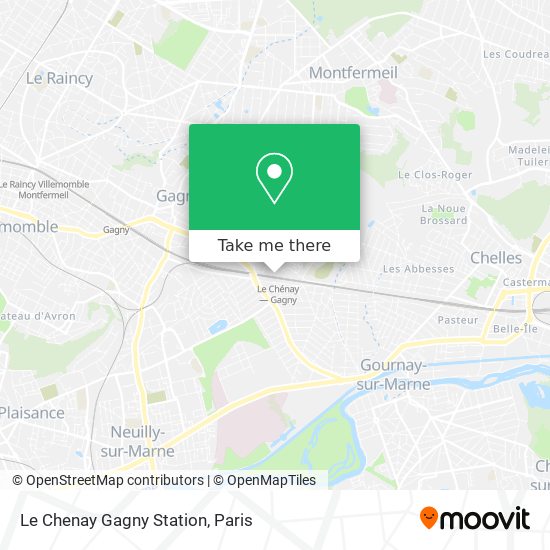 Mapa Le Chenay Gagny Station