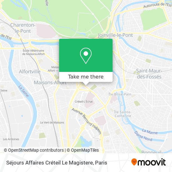 Séjours Affaires Créteil Le Magistere map