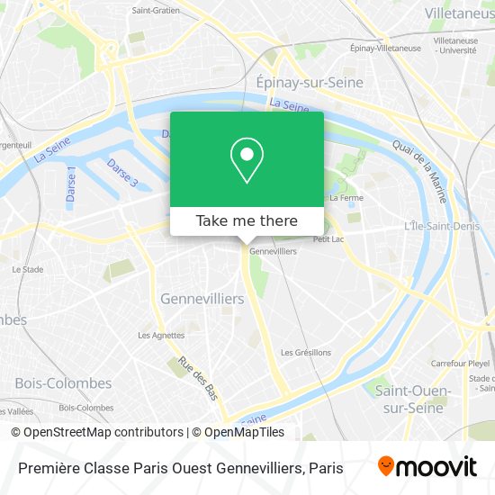 Mapa Première Classe Paris Ouest Gennevilliers