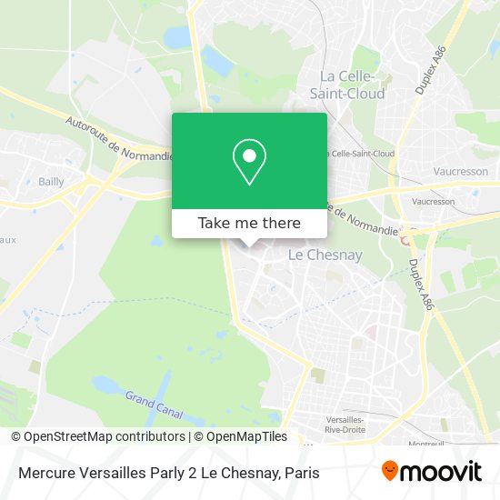 Mercure Versailles Parly 2 Le Chesnay map
