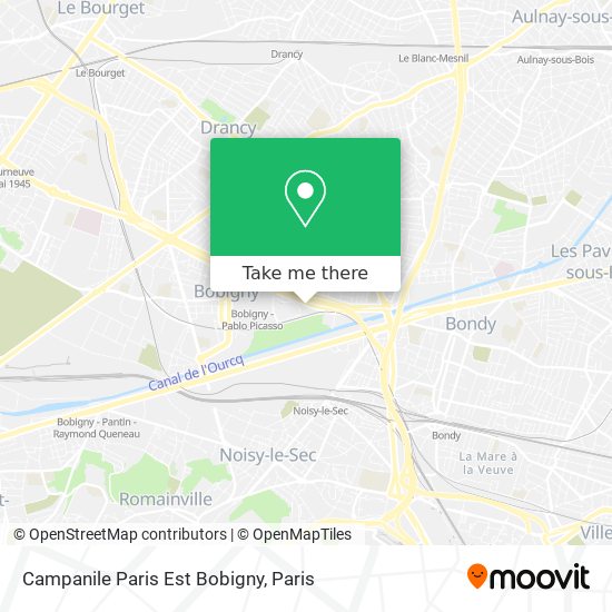 Campanile Paris Est Bobigny map