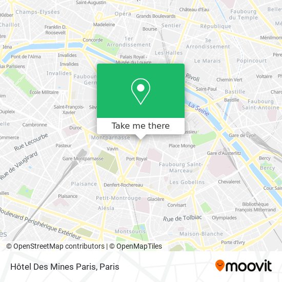 Mapa Hôtel Des Mines Paris