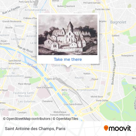 Mapa Saint Antoine des Champs