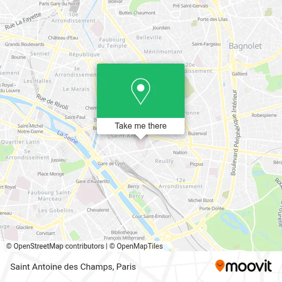 Saint Antoine des Champs map